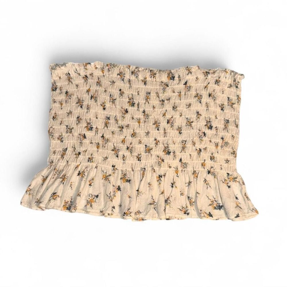 American-eagle Women's Yellow and Cream Top